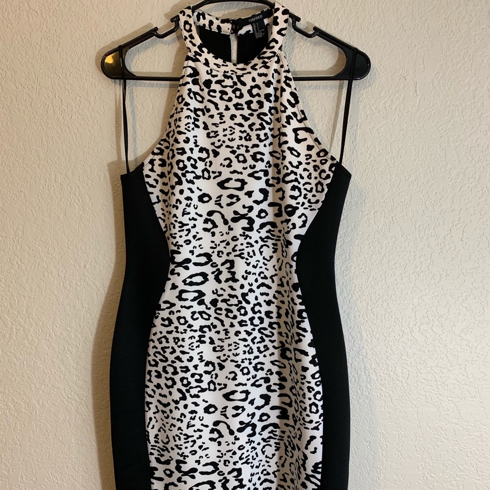 Print Mini black/white dress
